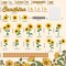 Sunflower Bulletin Board Decoration Spring Cutout Set with Butterflies Fences